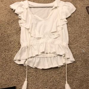 White flowy summery blouse